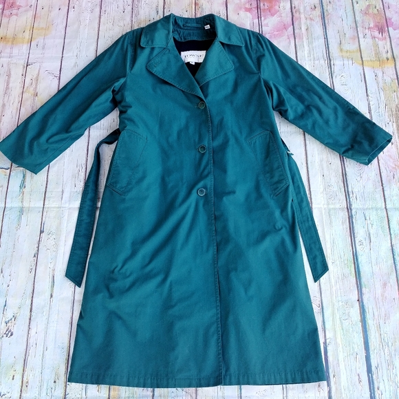 London Fog Jackets & Blazers - TOWNE BY LONDON FOG | Vintage Teal Trench Coat